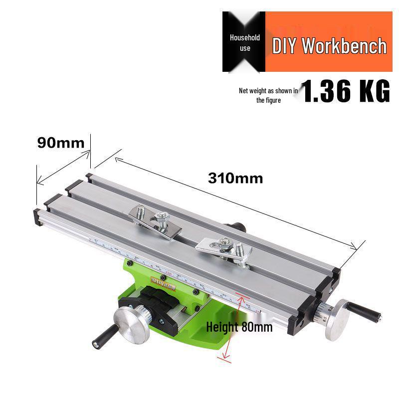 High-Precision Multi-Function Milling Machine Vise with Cross Slide Table and Drill Press Holder