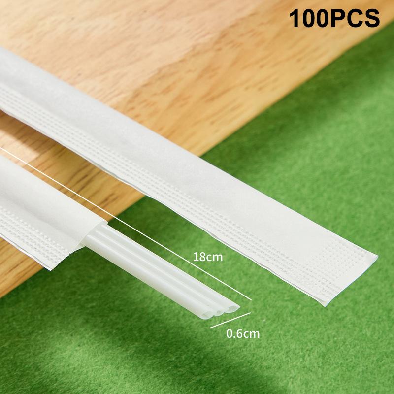 100Pcs Disposable Three Hole Coffee Straw Stirring Rod Both Hot And Cold Drinks Straw Independently Packaged