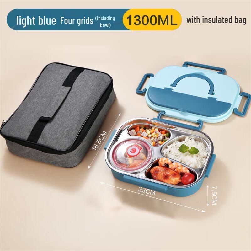 Kids 304 Stainless Steel Partitioned Lunch Box