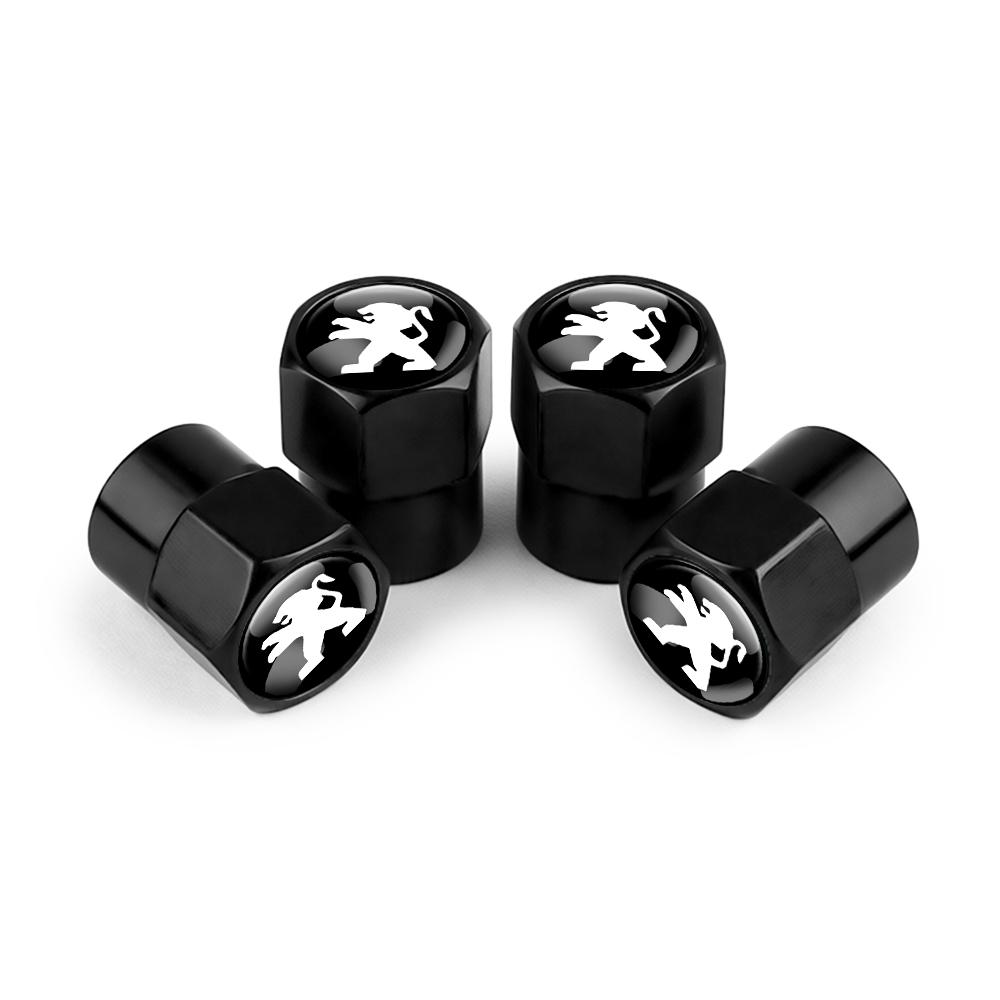 For Peugeot 5008 4008 206 208 308 307 207 3008 407 508 408 SW CC RCZ Hatch 4PCS Car Tire Valve Caps Car Accessories Center Cover HBX8
