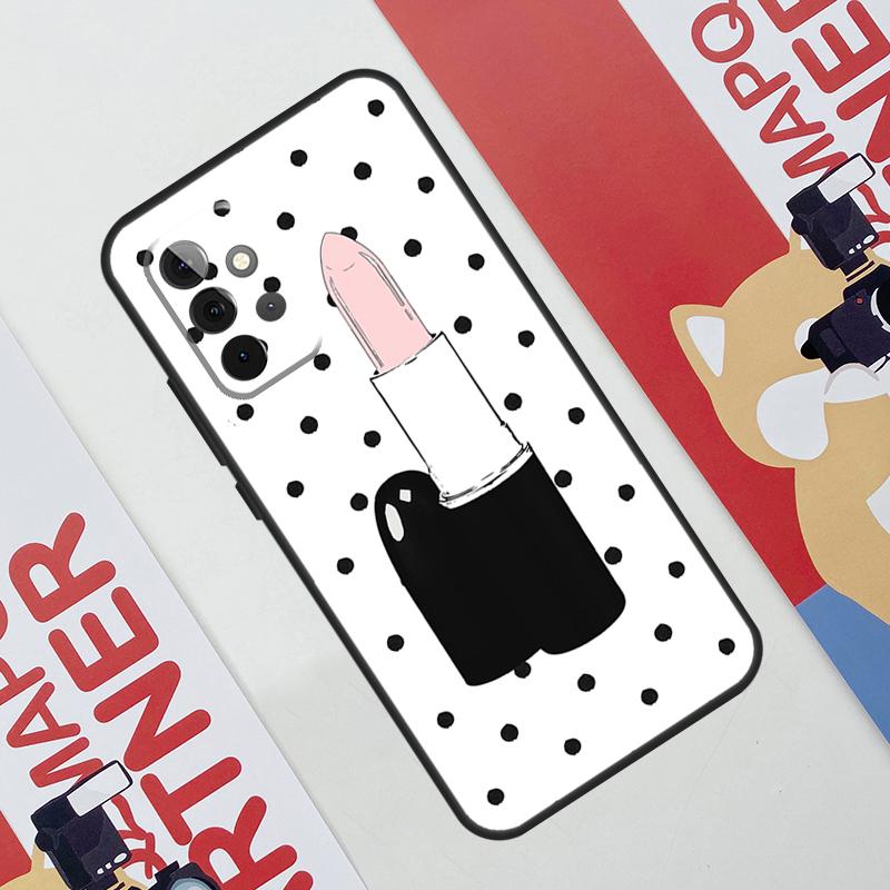 

Lipstick Love Fashion Case For Samsung Galaxy A06 A16 A36 A56 A55 A35 A33 A53 A13 A23 A17 A54 A34 A14 A52 A32 A15 Samsung A55