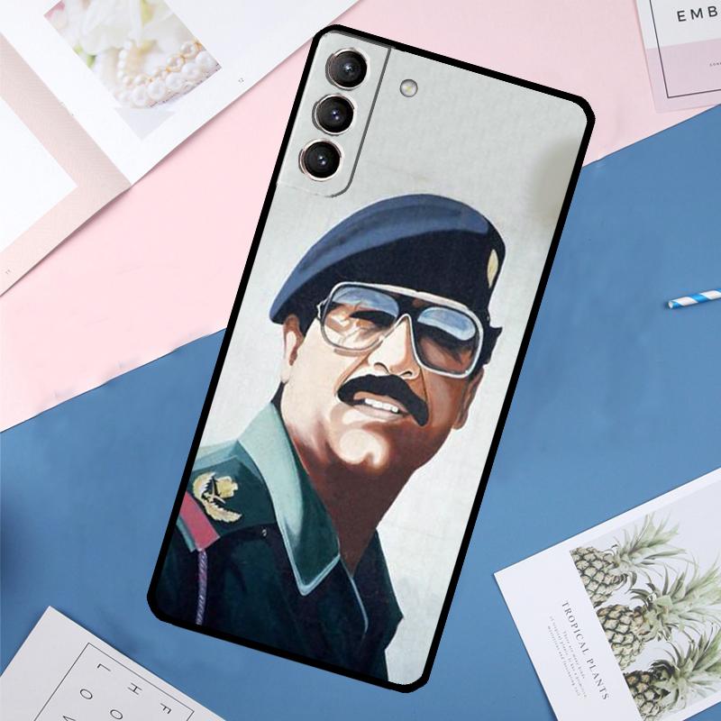 Etui Fashion Saddam Hussein Irak Hülle für Samsung Galaxy S24 S23 S22 Ultra S20 S21 FE S8 S9 S10 Plus Note 10 20 Ultra