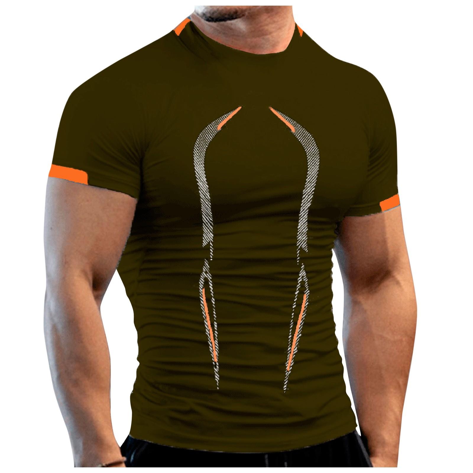 

Мужская облегающая дышащая быстросохнущая одежда с короткими рукавами, спортивная тренировочная одежда для фитнеса, мужские футболки XXXXXXL