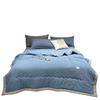 Solid Color Washed Cotton Skin-Friendly Machine Washable Summer Quilt for Air Conditioned Rooms – Thin, Single & Double Sizes