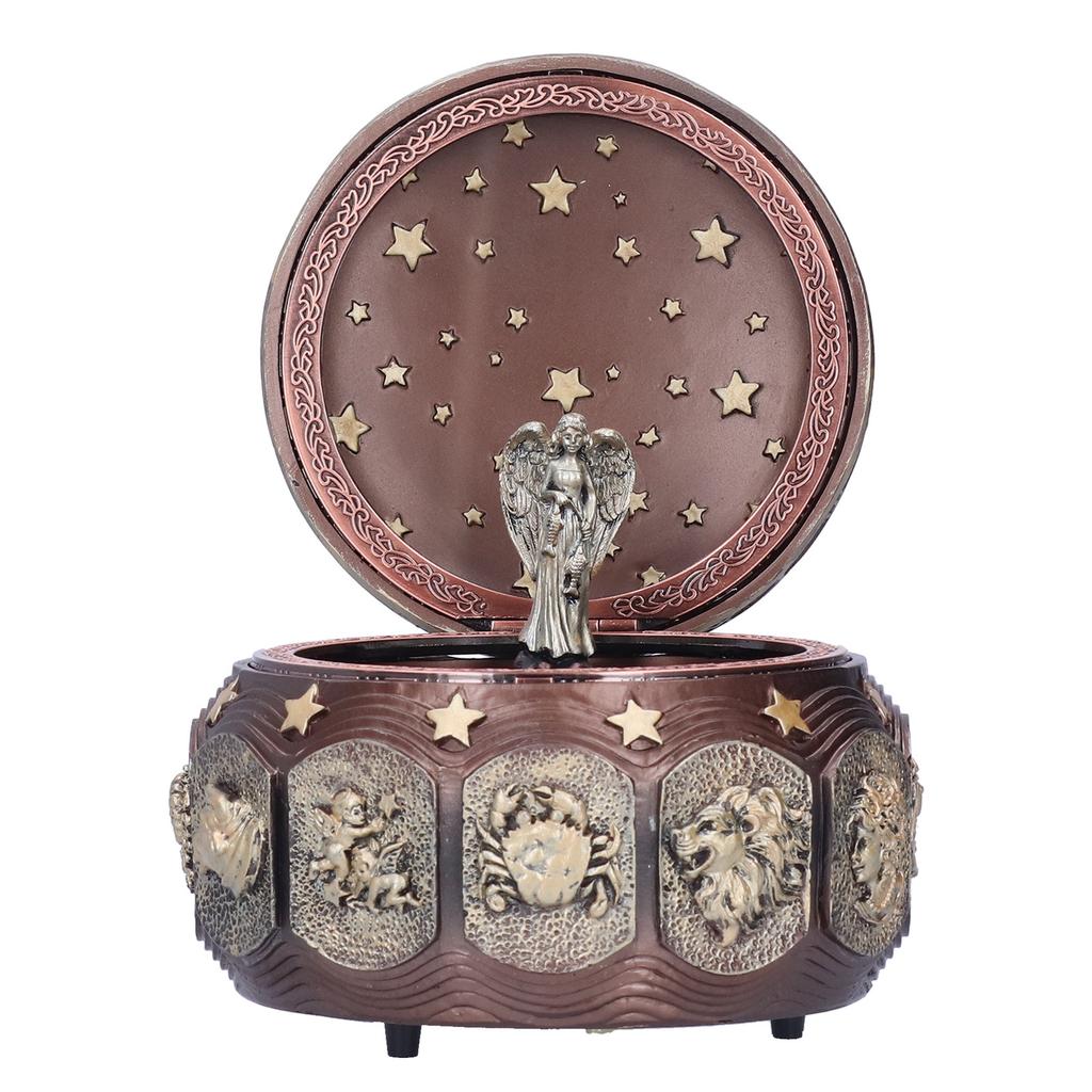 Music Box Fashion Creativity Rotating 12 Constellations Firends Birthday Holiday GiftsCoppery