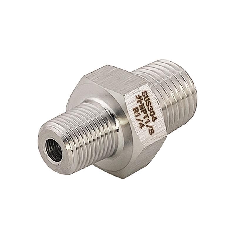

Stainless Steel 304 Threaded Reducer Adapter: Male NPT1/8 to Male R1/4 BSPT