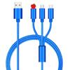 Multi-Function Fast Charger: 3-in-1 Cable for Huawei, OPPO, Apple, and Android Devices