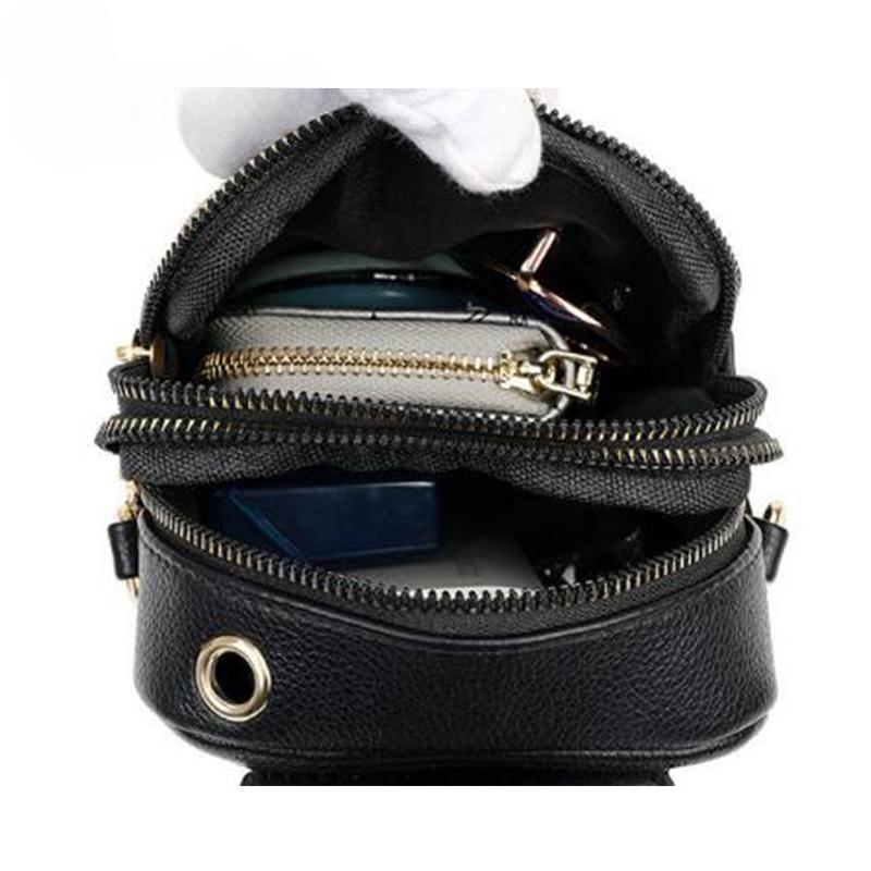 Enkel axelväska för kvinnor PU-läder crossbody-väska flerlagers messenger-handväska och plånbok flik telefonväska