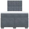 Maison Exclusive - Sommier à lattes de lit et matelas gris foncé 120x190cm velours