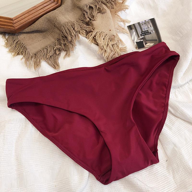 

9 Color Women Seamless Panties Sexy Low Waist Milk Silk Comfort Breathable Briefs Buttock Cover Basic Shorts Ladies Lingerie XXL бордовий