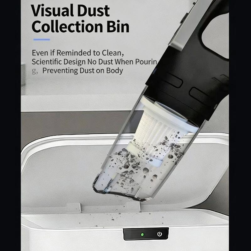 120W Handheld Cordless Vacuum Cleaner with Light Washable Filter and Multiple Nozzle Brushless Motor for Car Home Office