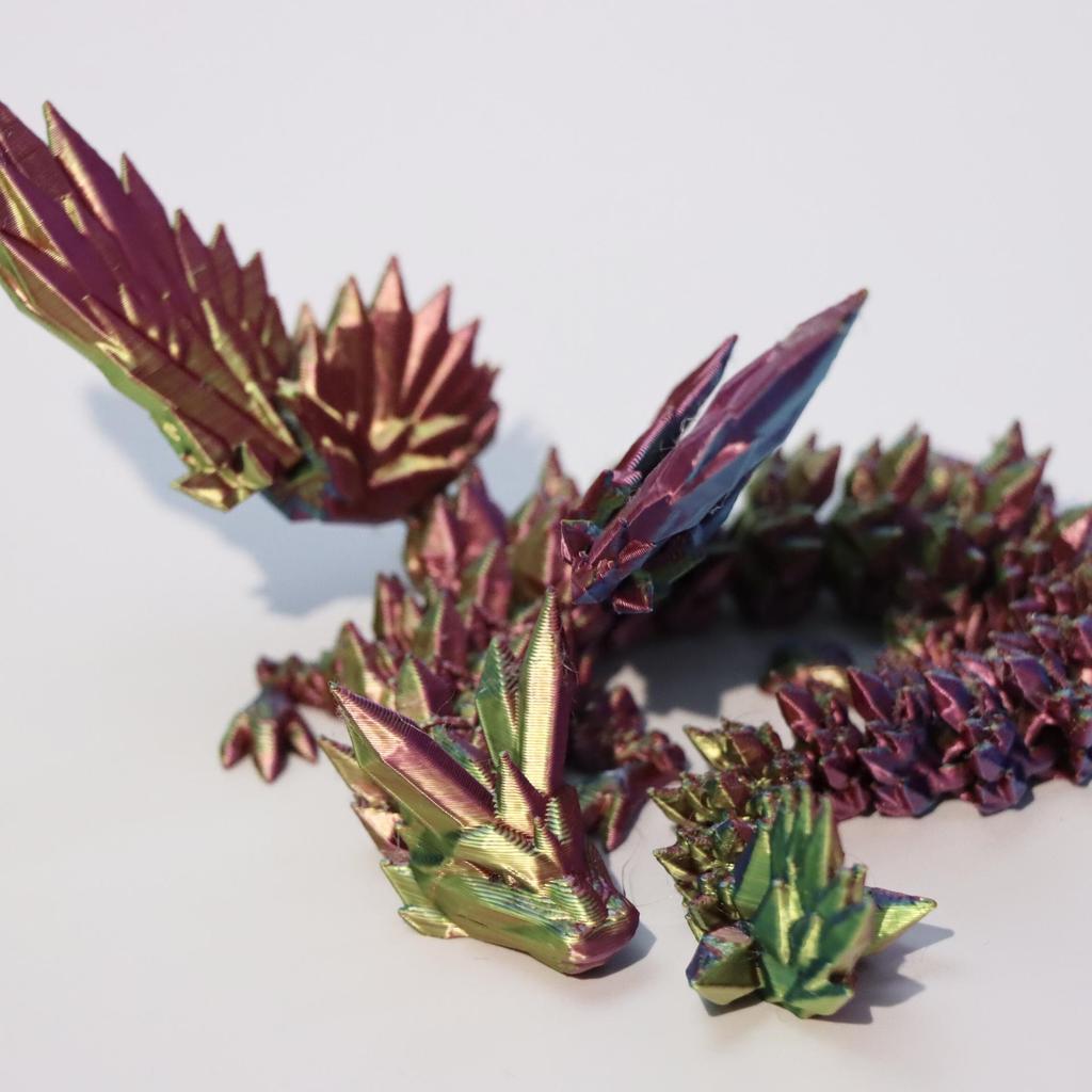 Colorful 3D Printed Dragon Egg Crystal Ornament Set - Creative and Trendy Toy and Gift.