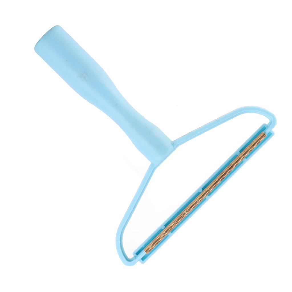 Manual Lint Remover Plastic Handle Double Sided Portable Fabric Fuzz Shaver for Sweater Coat Blue