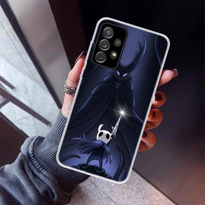 Černé pouzdro Hollow Knight pro Samsung Galaxy A17 A57 A37 A16 A26 A36 A56 A15 A25 A35 A55 A14 A13 A54 A53 A34 A24 A33 A23 Ga