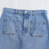 Fashion Style 2024 Spring New Arrival Women's Patch Pocket Mid-Length Denim Skirt 6147084 427