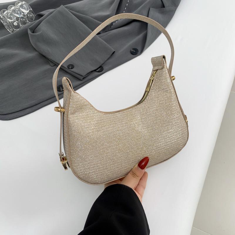 Stylish Crescent Shoulder Bag For Everyday Use Trendy Mid-soft Synthetic Leather