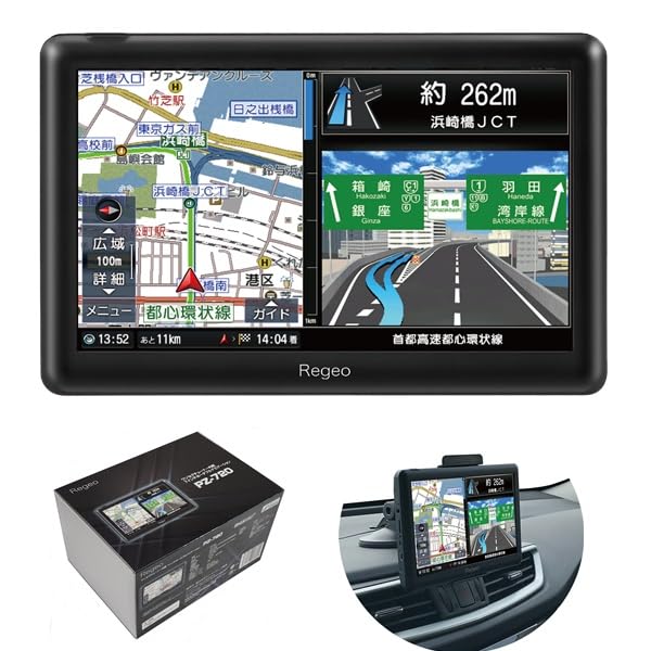 Regeo ZENRIN Portable Car Navigation Zenrin Map Safe Driving Speed Camera Traffic Enforcement Sudden Acceleration and Headlight Activation Made In