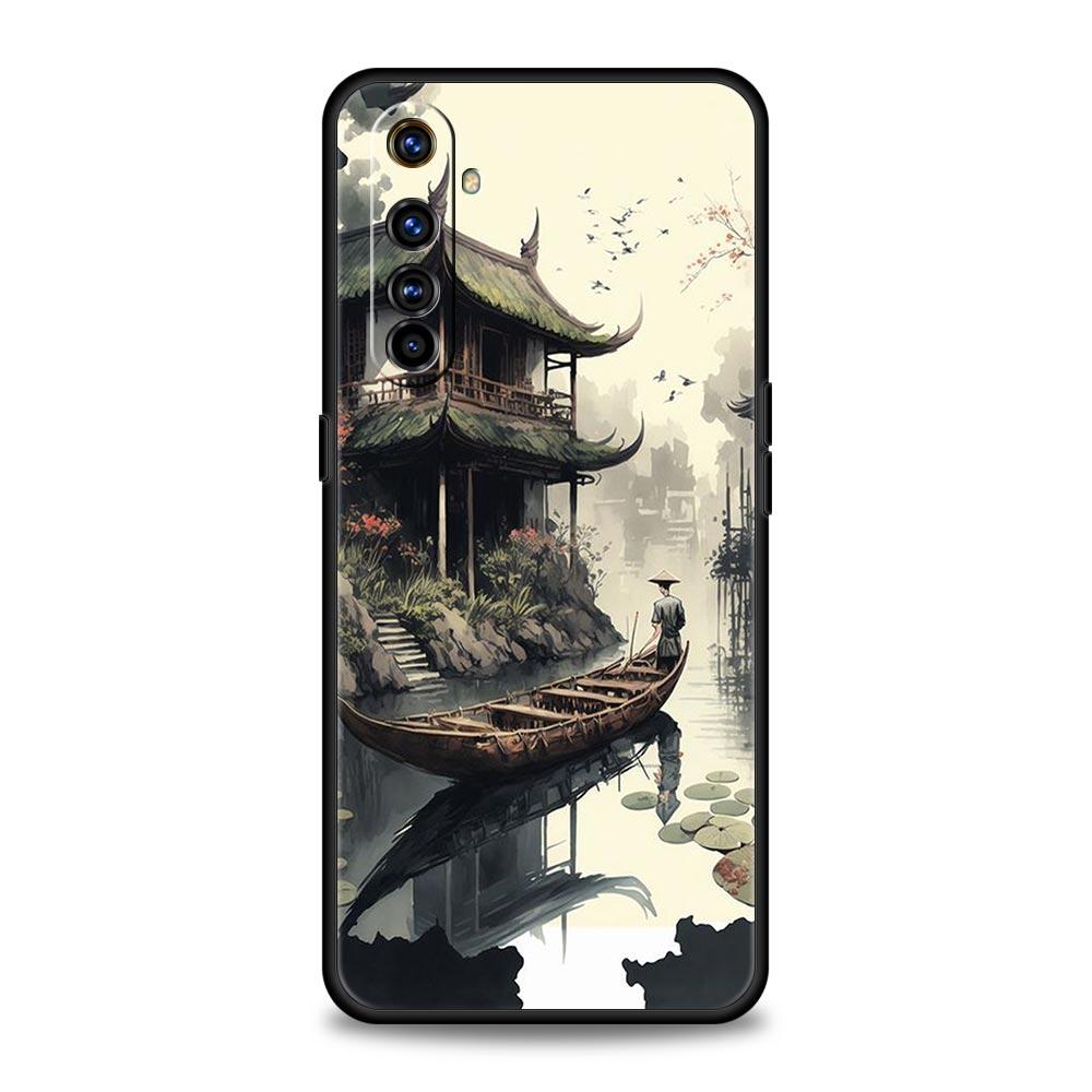 For Realme GT Neo 2 3 3T 5 Phone Case For Realme 12 11 5G 10 9 8 5G 7 6 GT5 GT3 GT2 Pro C21 C11 C25 C35 Cover Japanese Landscape