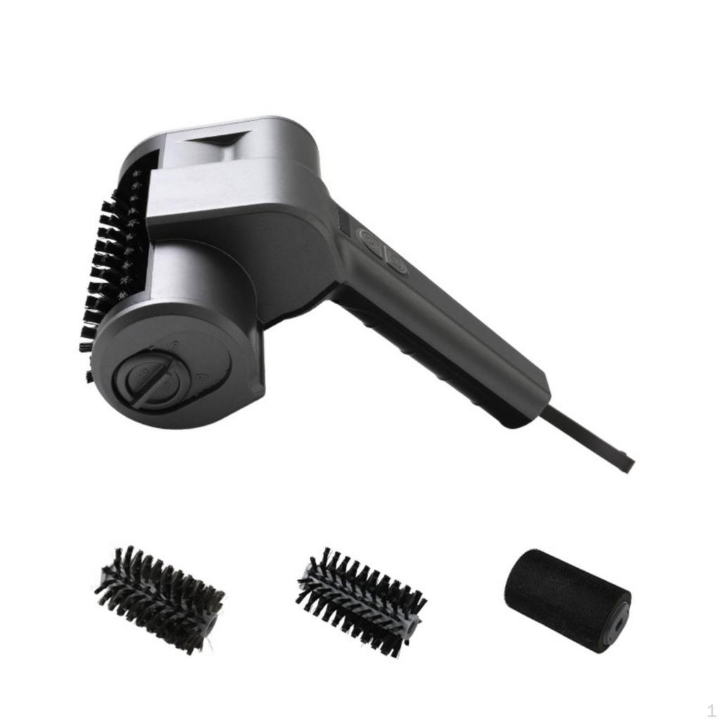 Electric Grill Brush Waterproof Cordless Interchangeable Heads Cleaning Device Natural