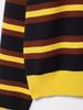 2025 European Autumn Women's Yellow Striped Lapel Knitwear