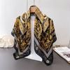 Light Luxury Imitation Silk High-End Printing Large Square Scarf Silk Scarf Shawl Headscarf Neck Protection Scarf Decorative Women'S Scarf