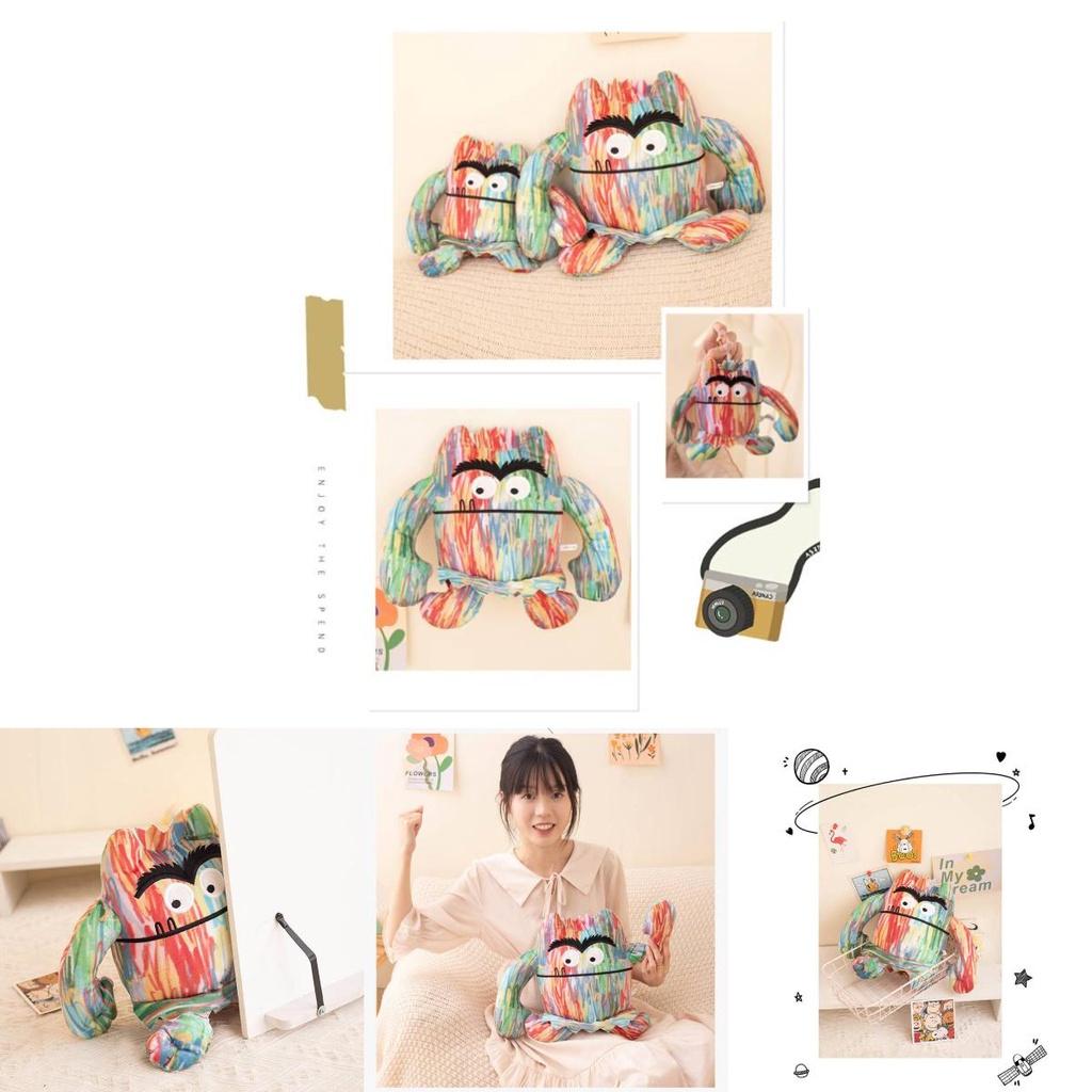 Colorful Monster Plush Toy For Children Emoticon Expression Design 15cm 25cm 35cm