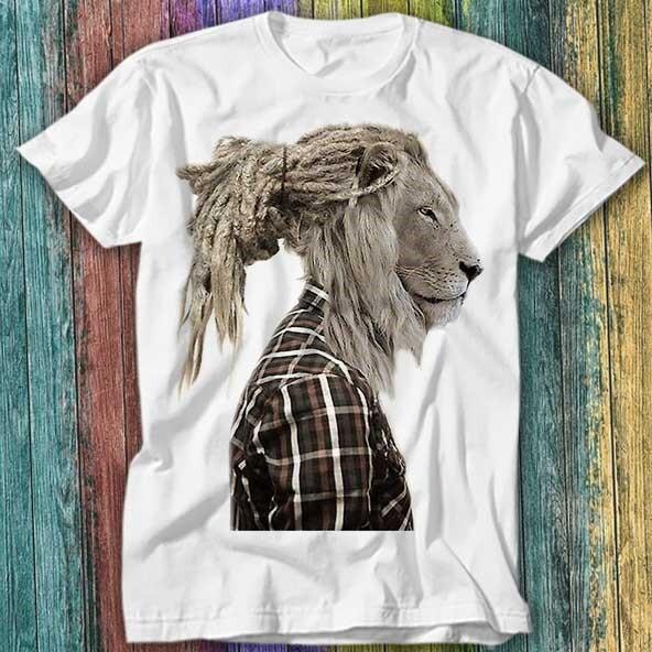 

Lion Rasta Hair Jamaican Jungle Nature Wild T Shirt Top Tee 333 3XL