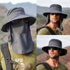 Summer Quick Drying Fisherman Caps For Women Men Outdoor UV Protection Sun Hats With Neck Flap Male Hiking Fishing Bucket Hat