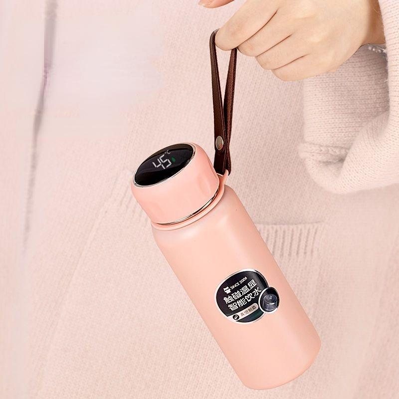 Intelligence Thermos Cup 380ml Vacuum Flasks Portable Stainless Steel Thermos Cup Water Bottle Travel Tea Mug Office Thermos Cup