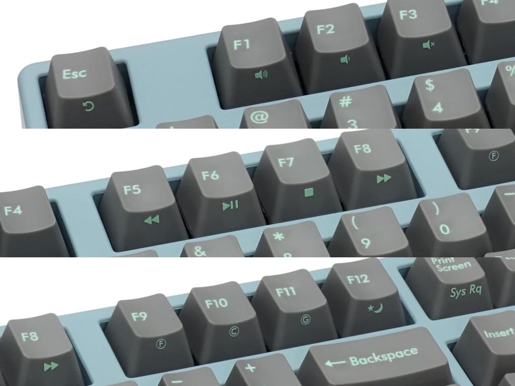 FILCO Majestouch ASAGI Full Size English Layout 104 Keys CHERRY MX Silent Red Axis PBT Molded Sky Gray Keycap with 3 Red Key Locks Asagi + Two-color