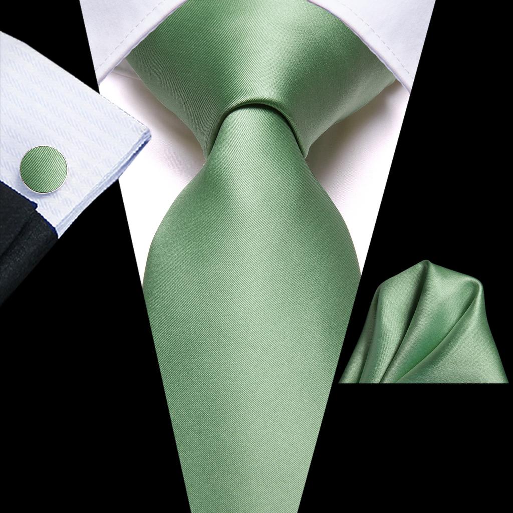 Hi-Tie New Fashion Mens Tie Business Necktie Hanky Cufflinks Tie Set