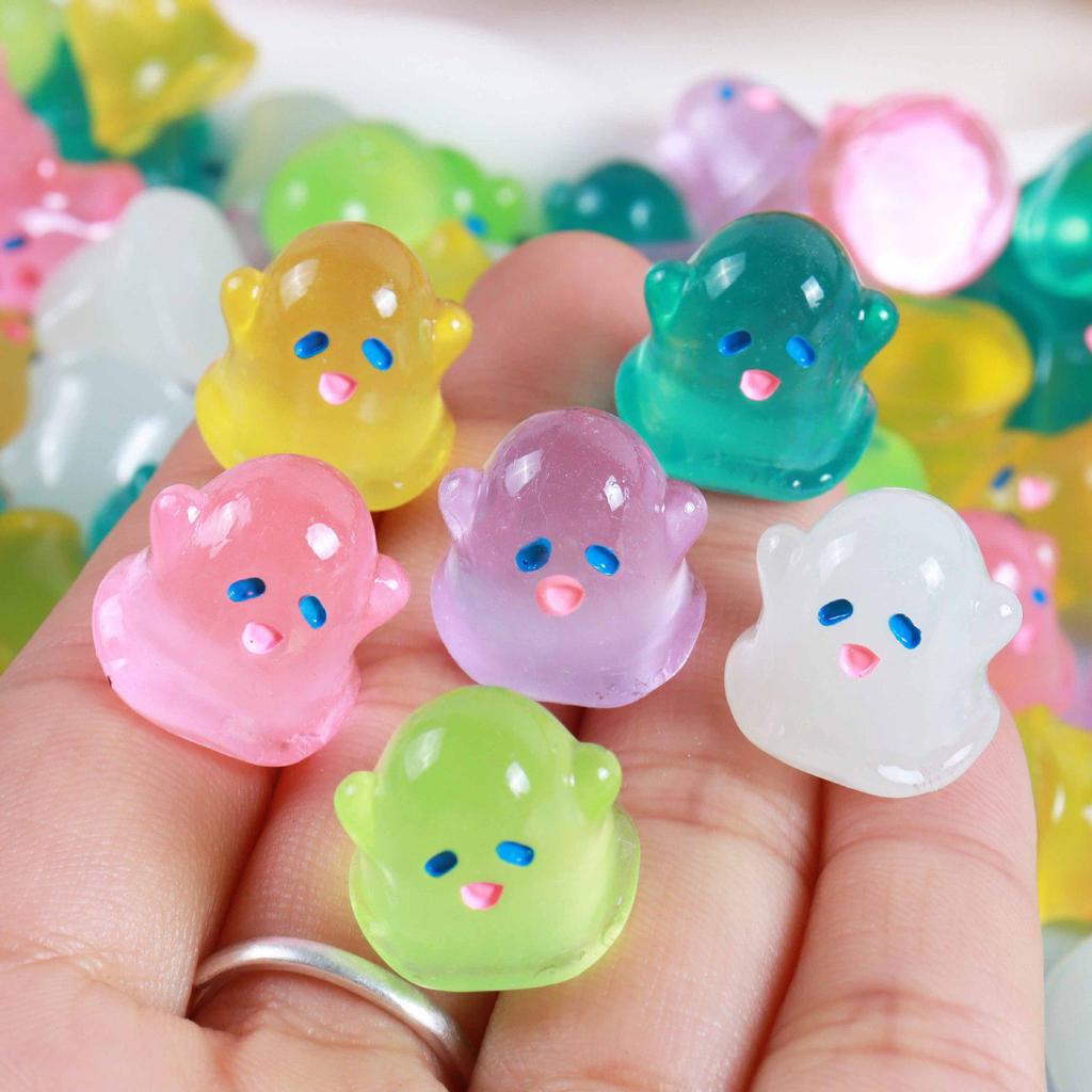 Resin Mini Luminous Animal Figurines - DIY Cartoon Toys for Micro Landscapes, Ideal Children's Gift