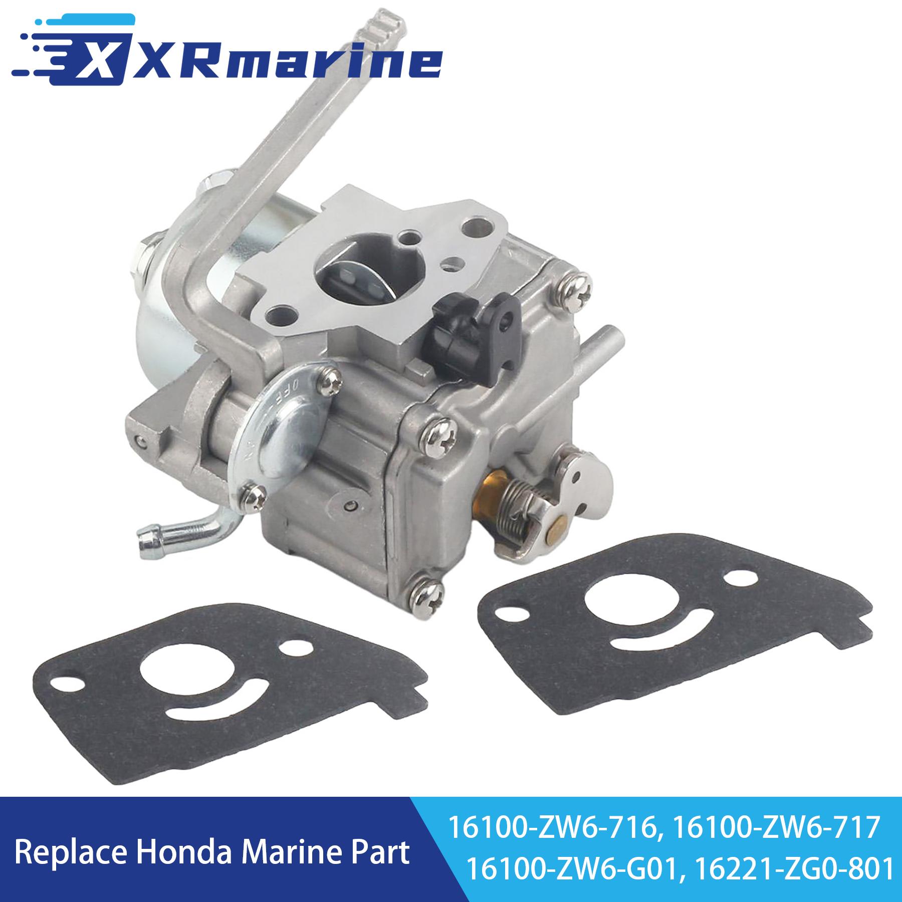 

16100-ZW6-716 BF2 Carburetor Assy with Gasket 16221-ZG0-801 for Honda 4 Stroke 2 2.3 HP BF2D BF2.3 Outboard Engine 16100-ZW6-G01 16100-ZW6-716