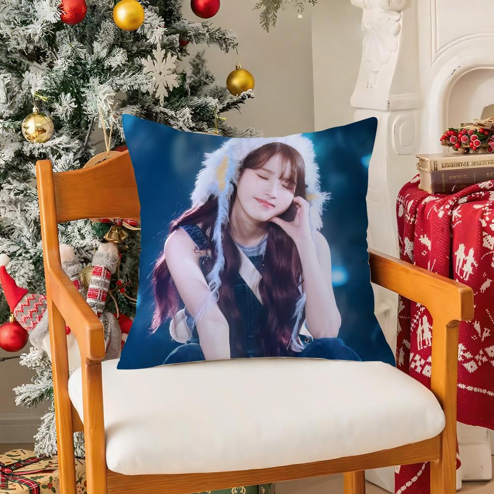 Singer LLee Ji Eun IU Fun Beautiful Pillow Case Silky Short Plush With Invisible Zipper Dustproof Sofa Cushion Cover