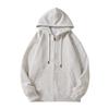 Stylish Grey-White Cardigan Hoodie for Men & Women - Cotton, Loose Fit, Hooded, Perfect for Autumn/Winter Casual Wear