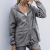 Giacca da Donna Autunno Primavera Abbigliamento da Esterno Tattica Impermeabile Giacca a Vento da Donna con Cappuccio Stile Hip-hop Giubbotti da Pilota Antivento