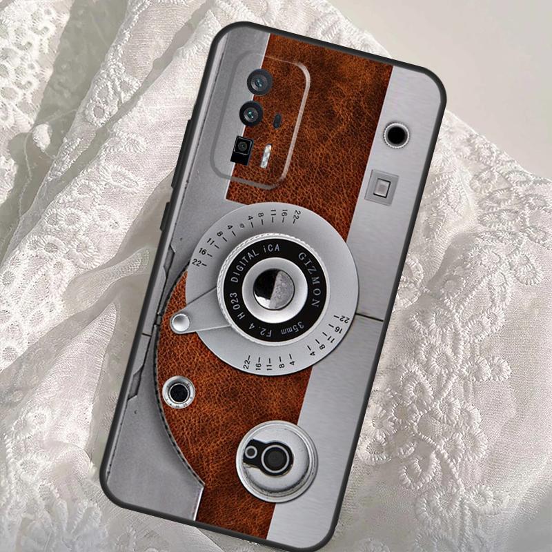 Vintage Retro Camera Case For Xiaomi 13T 14T Pro 12T 11T 13 14 Ultra POCO X6 Pro M6 X3 X5 M5s F3 F5 F6 Cover