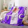 Toulouse Football Club Flanelldecke mit Aufdruck, Hohe Qualität, Bequem für alle Jahreszeiten, Heimdekoration, Wärme und Komfort