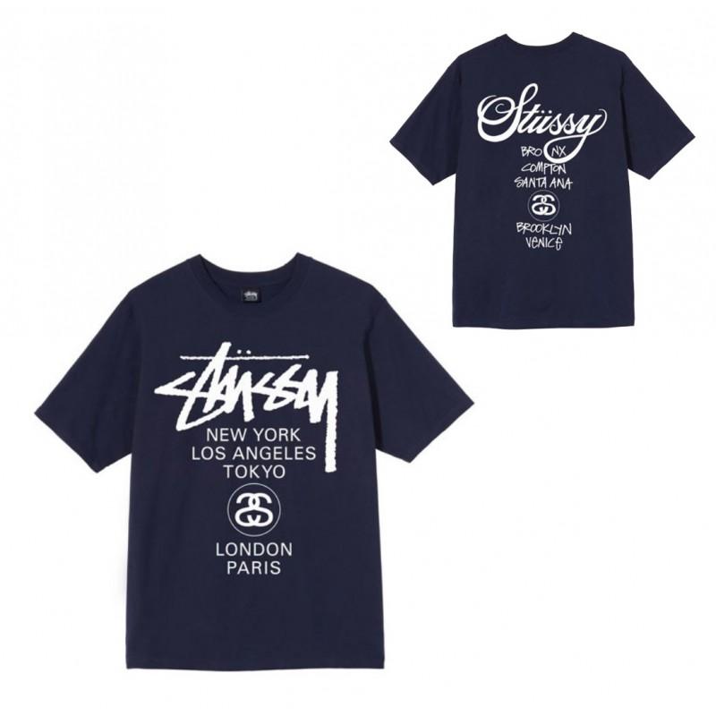 Pánské tričko s krátkým rukávem Volný střih Kulatý výstřih Potisk písmen Neformální Street Style Top pro páry