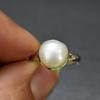 Genuine South Sea Pearl 925 Sterling Silver Ring Jewelry, Natural White Sea Pearl Wedding Gift Ring Jewelry