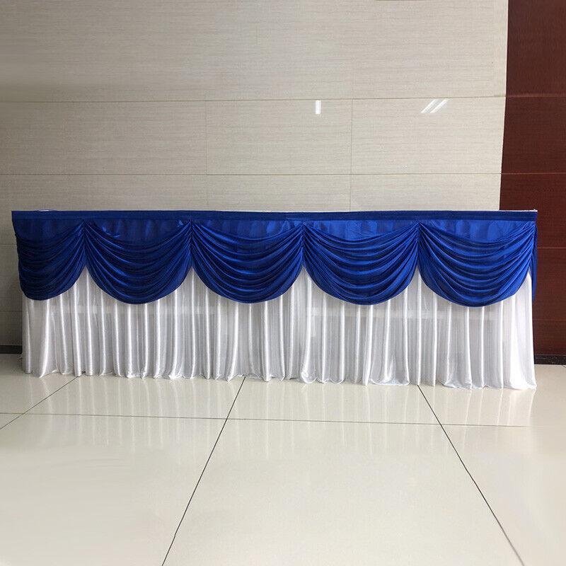 3/6M Wedding Backdrop Curtain Swag Ice Silk Fabric Wedding Decoration Table Skirts Party Banquet Backdrop Long Tablecloth New