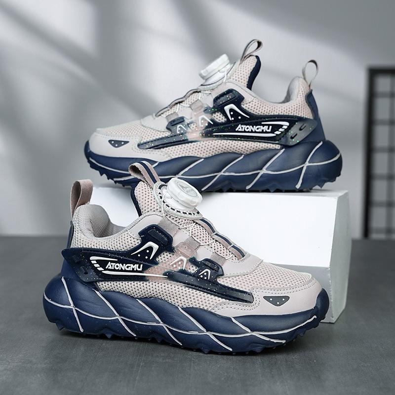 Running shoes light girls' and children's sports shoes button new breathable children's shoes boys' and boys' toilet shoes spring and autumn 2025
