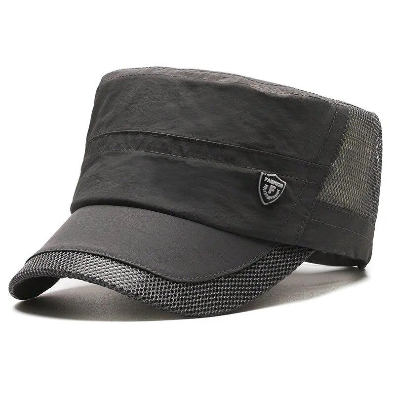 Sommer Outdoor Freizeit Schiebermütze Herren Dünn Freizeit Sport Sonnenschutz Schnelltrocknend Mesh Atmungsaktiv Mittelalterlich Und Ältere Duckcap