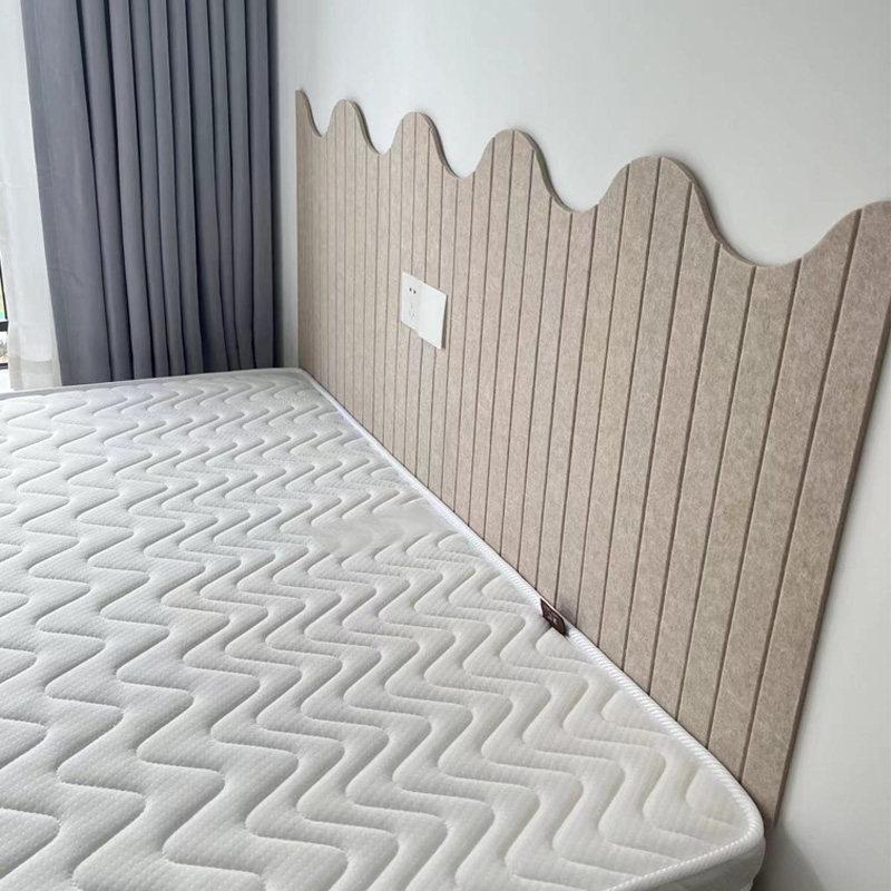 Soft Upholstered Headboard Felt Wall Sticker: Anti-collision Decorative Wall Guard for Bedroom