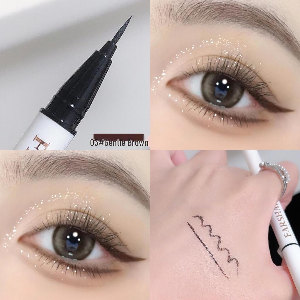 Huaxueer Quick-Dry Waterproof Eyeliner Pen - Ultra-Fine, Smudge-Proof, Long-Lasting Color for Cosplay and Stage Makeup