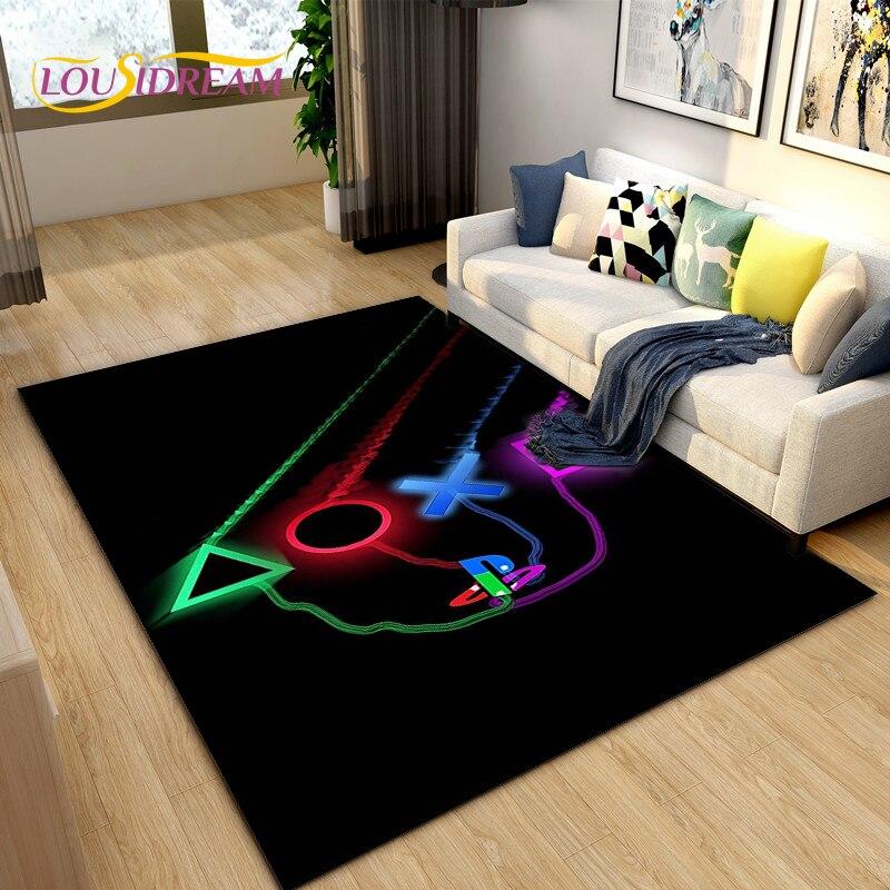 Cartoon Gamer Game Controller Bereich Teppich groß, Teppiche Teppich für Wohnzimmer Kinderzimmer, Kinder spielen Crawl rutschfeste Bodenmatte Geschenk