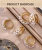 Korean-Japanese Style Zircon Shell Pearl Titanium Ring – Luxury, Trendy, Versatile Design