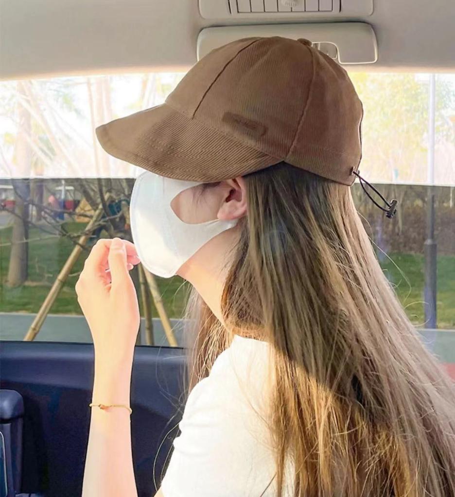 ZLS Bucket Hat Women's Spring and Summer Sunscreen UV Protection Sun Hat Plain Black Sun Hat