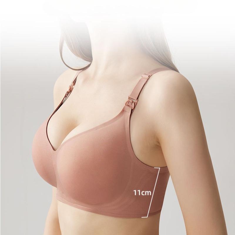 Antibacterial Seamless Maternity Nursing Bra Plus Size Postpartum Breastfeeding Bra Front Opening Wire-free Maternity Bra