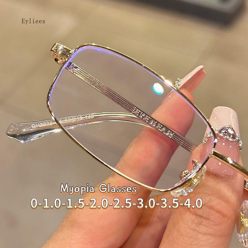 Neue Stilvolle Metallrahmen Optische Brillen Damen Kurzsichtigkeit Korrekturbrillen Weibliche Luxus Minus Dioptrien Augenbrillen